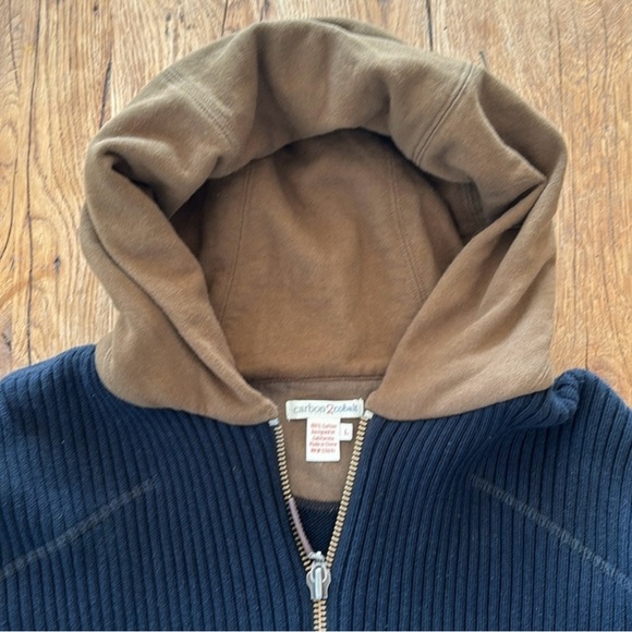 Carbon 2 Cobalt 3/4 zip sweater hoodie - Picture 2 of 5